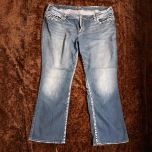Silver slim bootcut jeans